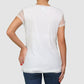 INC INTERNATIONAL CONCEPTS Womens Tops Medium / White/ Gold Short Sleeve Top