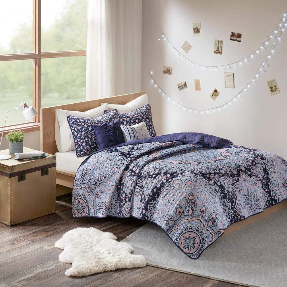 Intelligent Design Comforter/Quilt/Duvet Full/Queen / Blue Intelligent Design - Blue Comforter Set