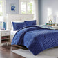 Intelligent Design Comforter/Quilt/Duvet Full/Queen Intelligent Design - Blue Paisley Themed 3 Pieces Comforter Set