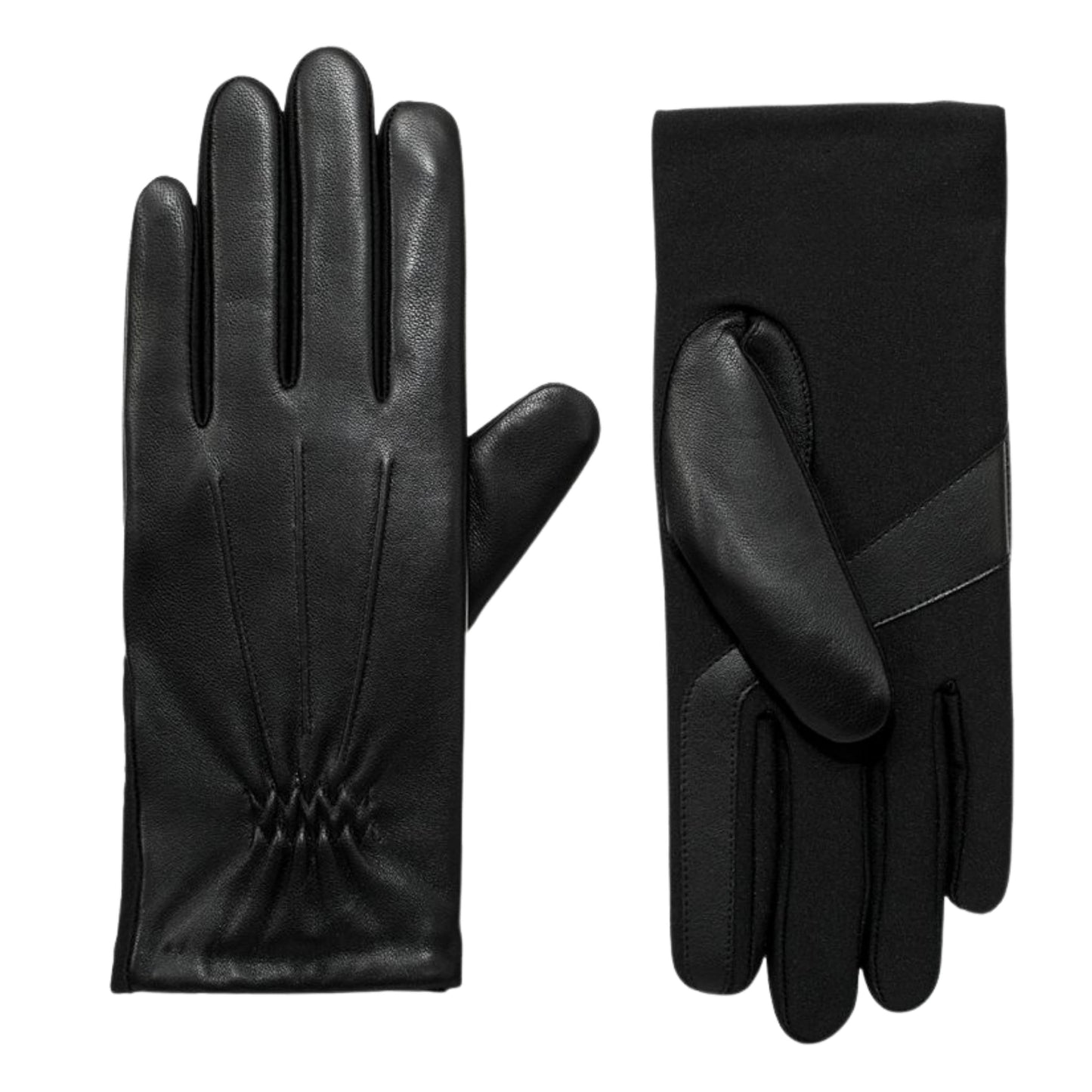 ISOTONER Gloves & Earmuffs One-Size / Black ISOTONER -  Stretch Leather Touchscreen Gloves