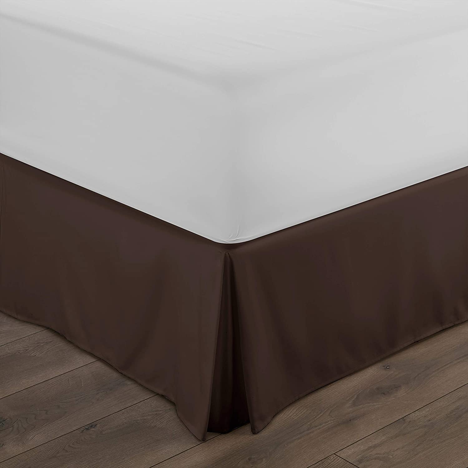 ITALIAN LUXURY Bedsheets & Pillowcases King / White ITALIAN LUXURY - King Pleated Bed Skirt