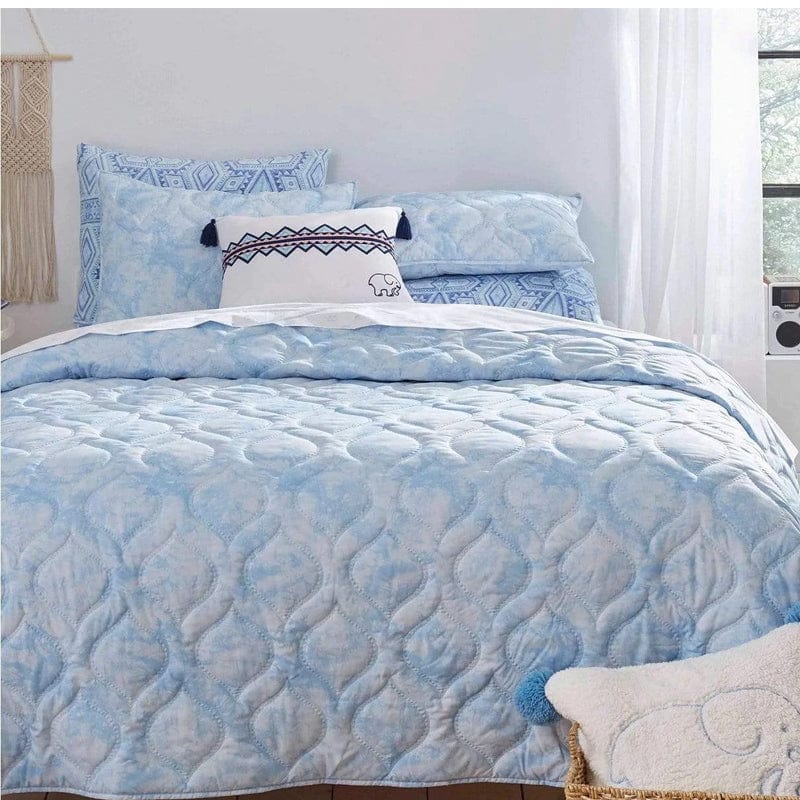 IVORY ELLA Comforter/Quilt/Duvet Twin / Blue IVORY ELLA - Twin Quilt Set - 2 Pieces