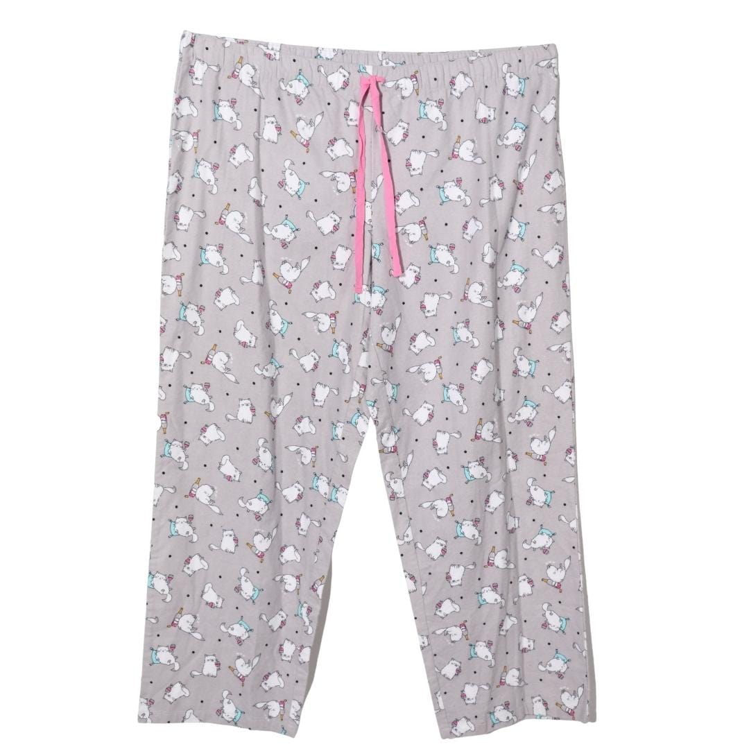 JENNI Womens Pajama XXL / Grey JENNI - Cat Printed All Over Pants