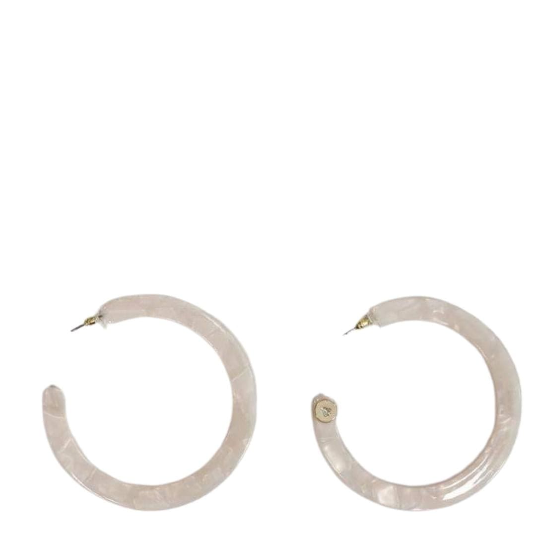 JESSICA SIMPSON Womens Jewelry JESSICA SIMPSON - Pearlize Tube Hoop Earrings