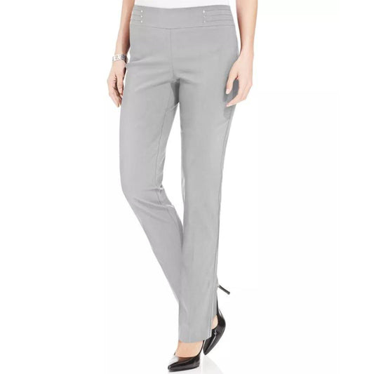 JM COLLECTION Womens Bottoms Petite S / Grey JM COLLECTION -  Pull-on Pants