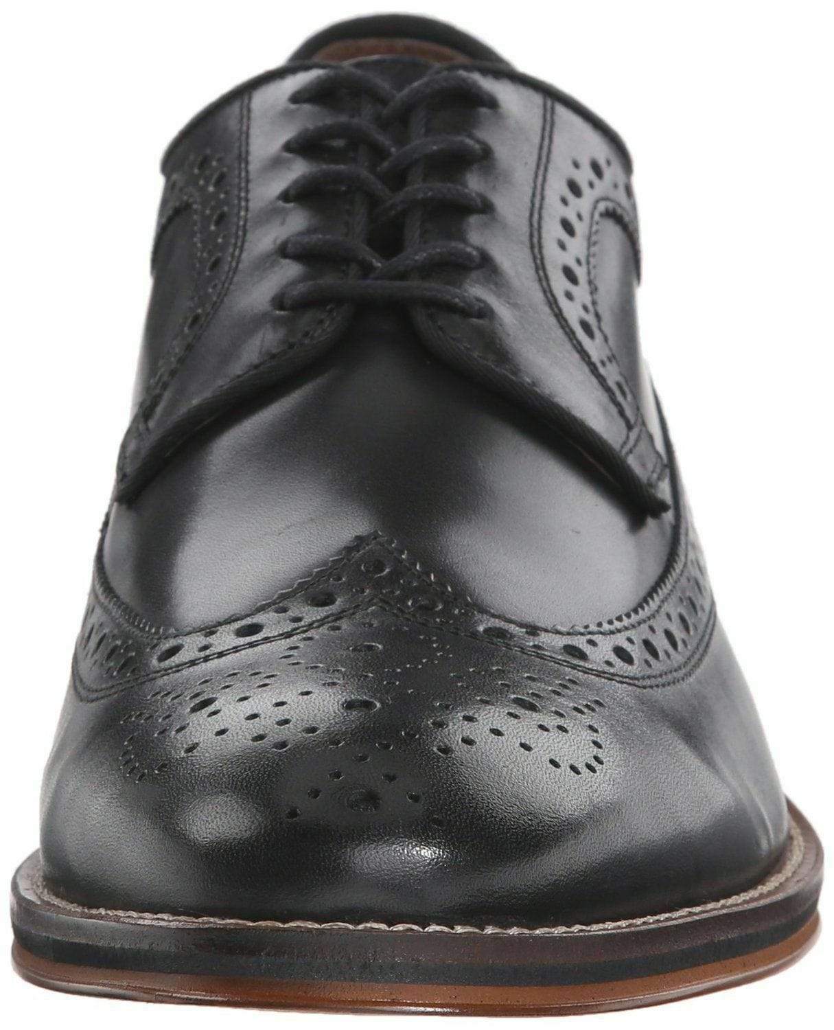 Johnston&Murphy Mens Shoes 42 Conard Black Wing Tip Oxford