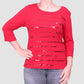 KAREN SCOTT Womens Tops L / Red Long Sleeve Top