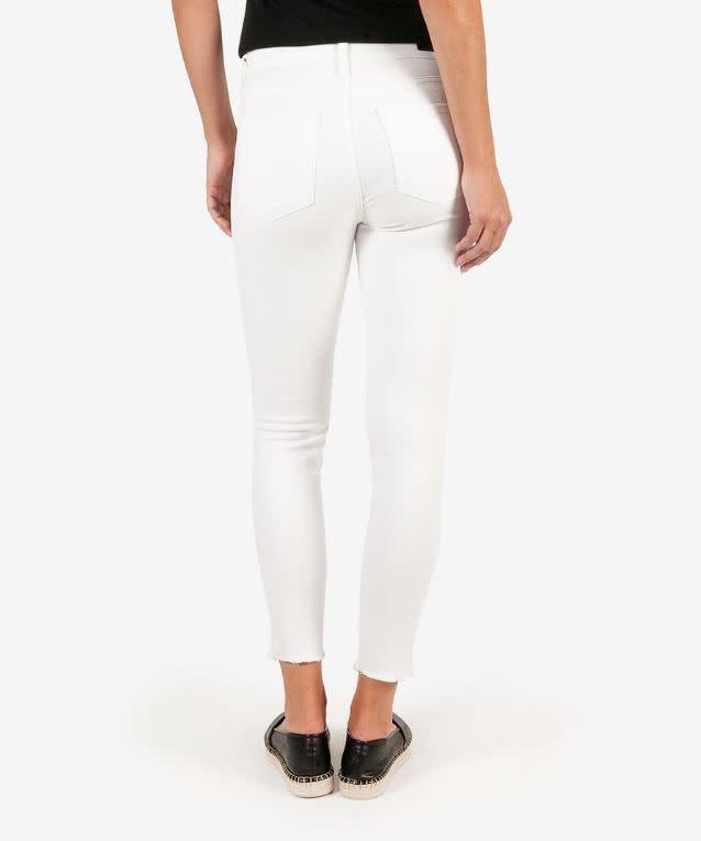 KUT Womens Bottoms 28 / White / C09 KUT - Connie Ankle Skinny High-Rise