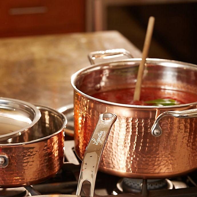 Lagostina Martellata Hammered Copper 10-Piece Cookware Set