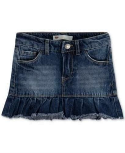 LEVI'S Girls Bottoms XS / Blue LEVI'S - Kids - Eyelet-Trim Denim Scooter Skirt