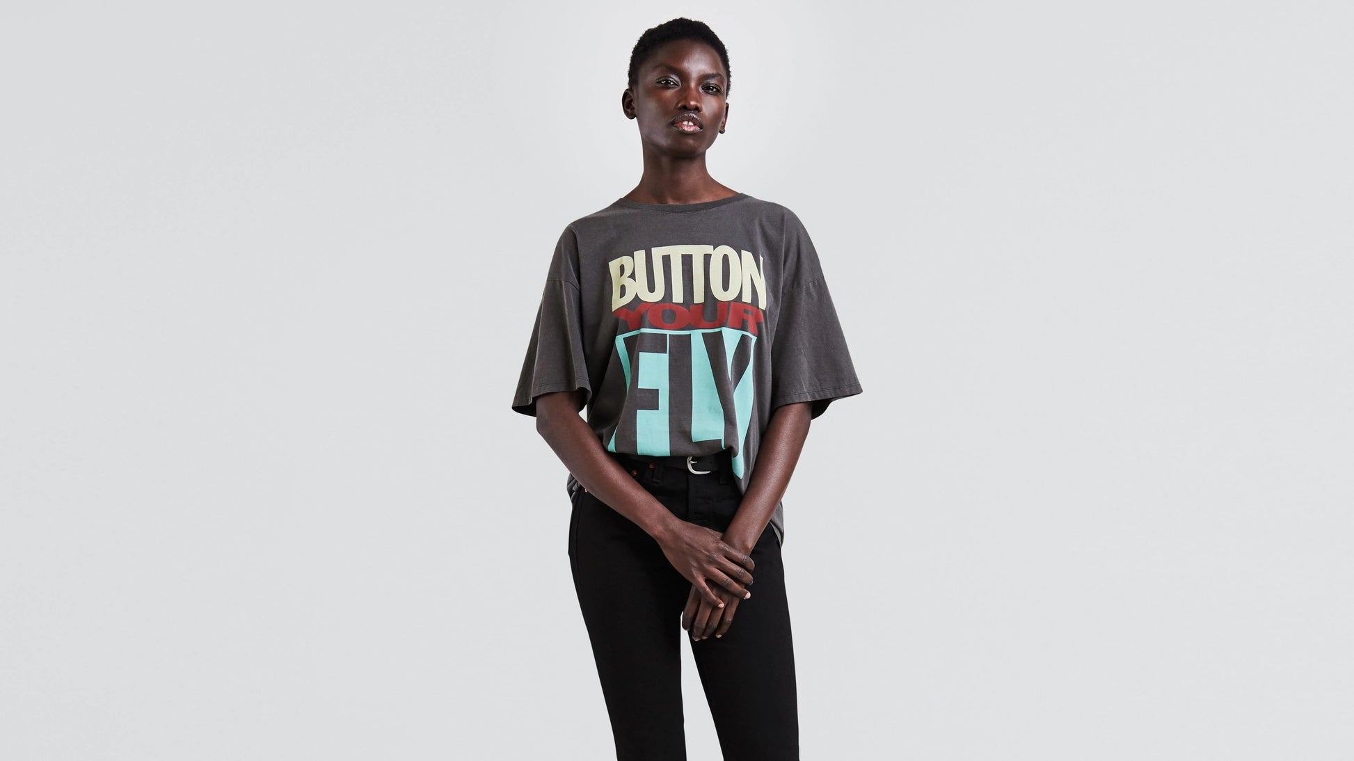 Levi’s Womens Tops Button Your Fly T-shirt