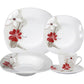 Lorren Home Trends Kitchenware Porcelain 20 Piece Square Dinnerware Set, Service for 4