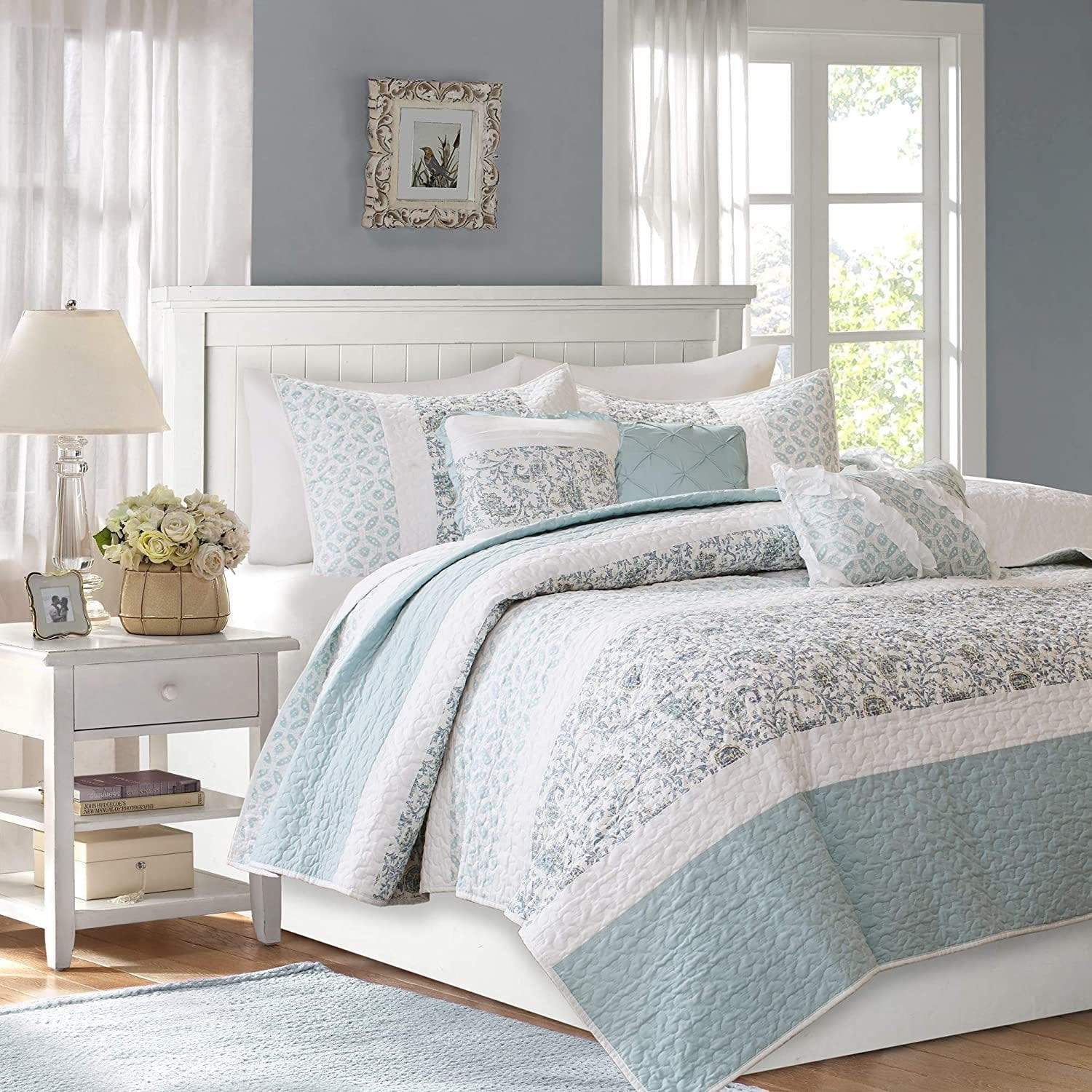 Madison Park Bedspread & Coverlet Full/Queen / Blue Madison Park - Full Queen Coverlet Set