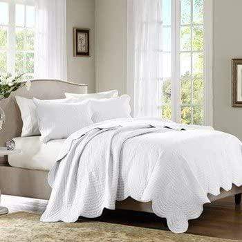 Madison Park Bedspread & Coverlet Full/Queen / White Madison Park - Full White Queen Coverlet Set