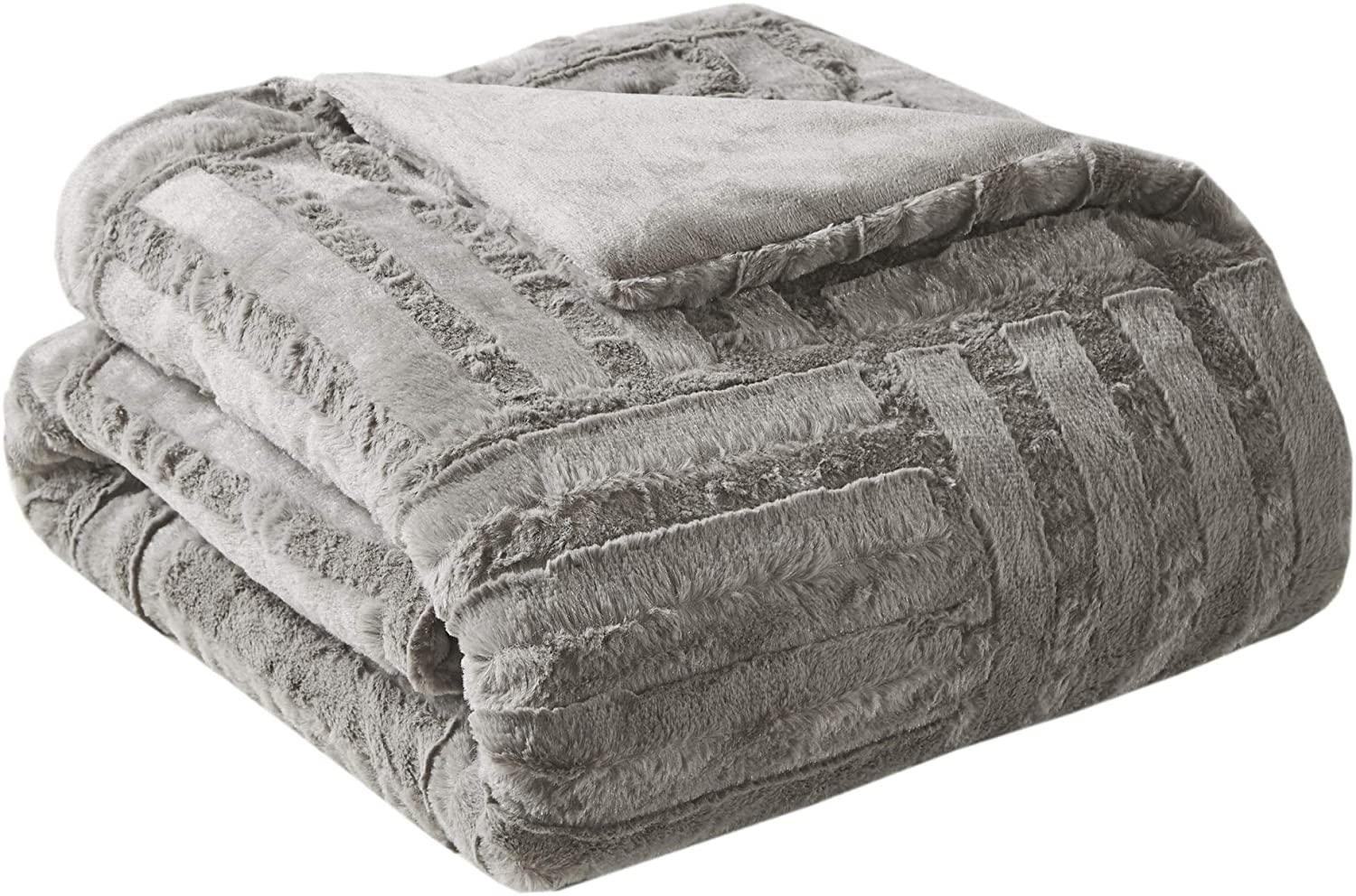 Madison Park Comforter/Quilt/Duvet 127cm x 152cm / Grey Luxury Ultra Alternative Throw