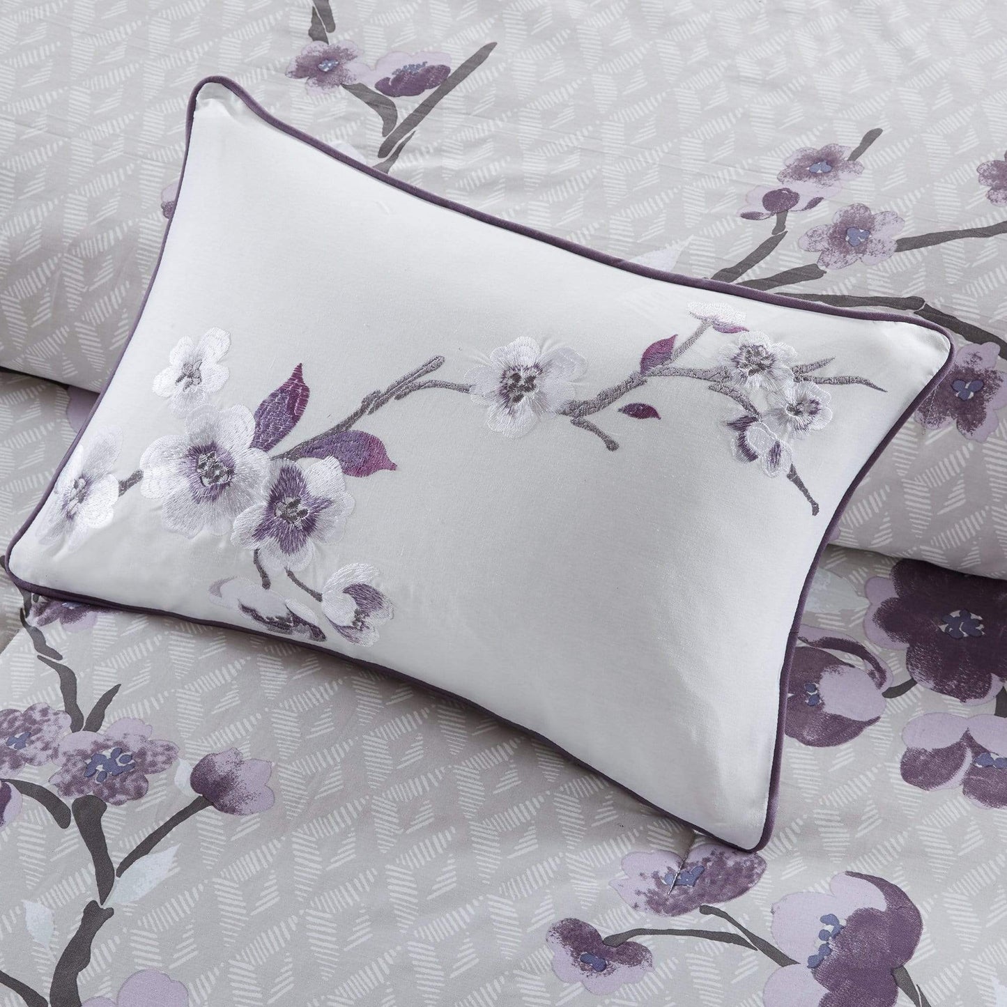 MADISON PARK Comforter/Quilt/Duvet King / Multi-color MADISON PARK - Home Essence Sakura Cotton Comforter Set - 3 Pieces