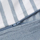Madison Park Comforter/Quilt/Duvet Full Queen / White/Blue Madison Park - Reversible Stripe Duvet Cover Mini Set