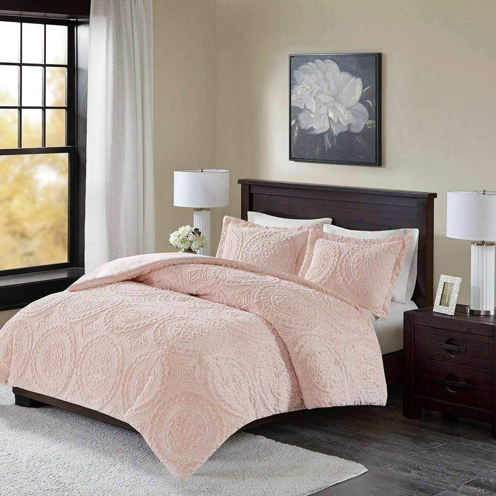 Madison Park Comforter/Quilt/Duvet Twin / Pink Madison Park - Twin Peach Pink Comforter Set