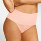 MAIDENFORM womens underwear Large / Pink Shaping Lace Thong With Cool Comfort