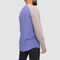 MAJESTIC Mens Tops Large / Blue / Grey Long Sleeve Top