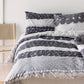 MARIMEKKO Comforter/Quilt/Duvet Full/Queen- 229cm x 244cm / White/Grey/Black Jurmo Dark Shadow Gray Comforter Set - 3 Pieces