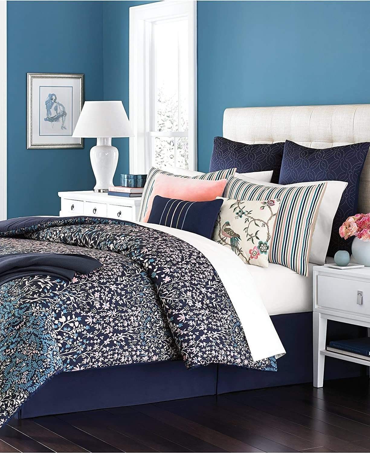 MARTHA STEWART Comforter/Quilt/Duvet Queen / Navy Blue MARTHA STEWART - Navy Queen Comforter Set