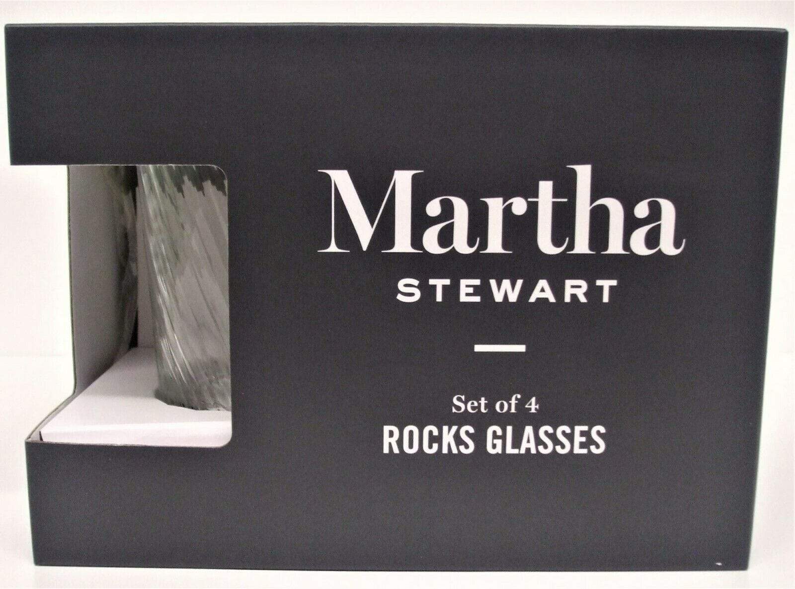 MARTHA STEWART Kitchenware MARTHA STEWART - Clear Stripe Glasses