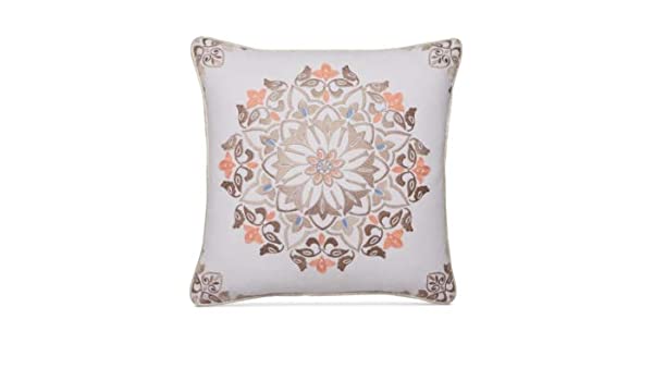 Martha Stewart Pillows Jardin Medallion  Square Decorative Pillow