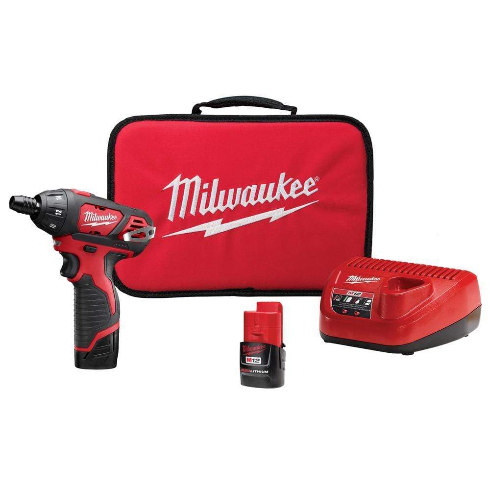 Milwaukee Power Tools M12 Cordless 1/4 Hex  Screwdriver Kit