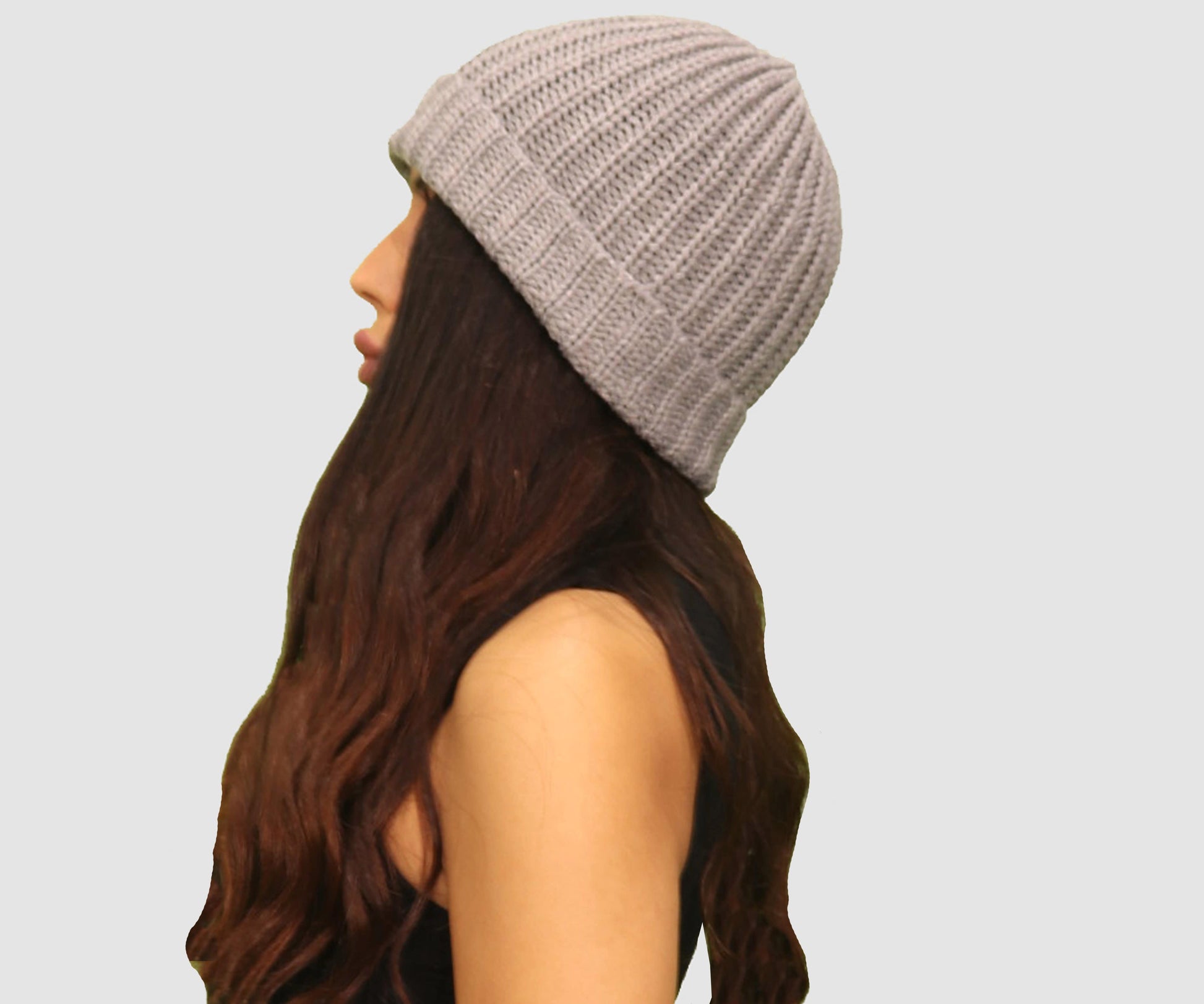 MIXIT Clothing Accessories One Size / Grey MIXIT - Wool Small Peak Beanie Hat