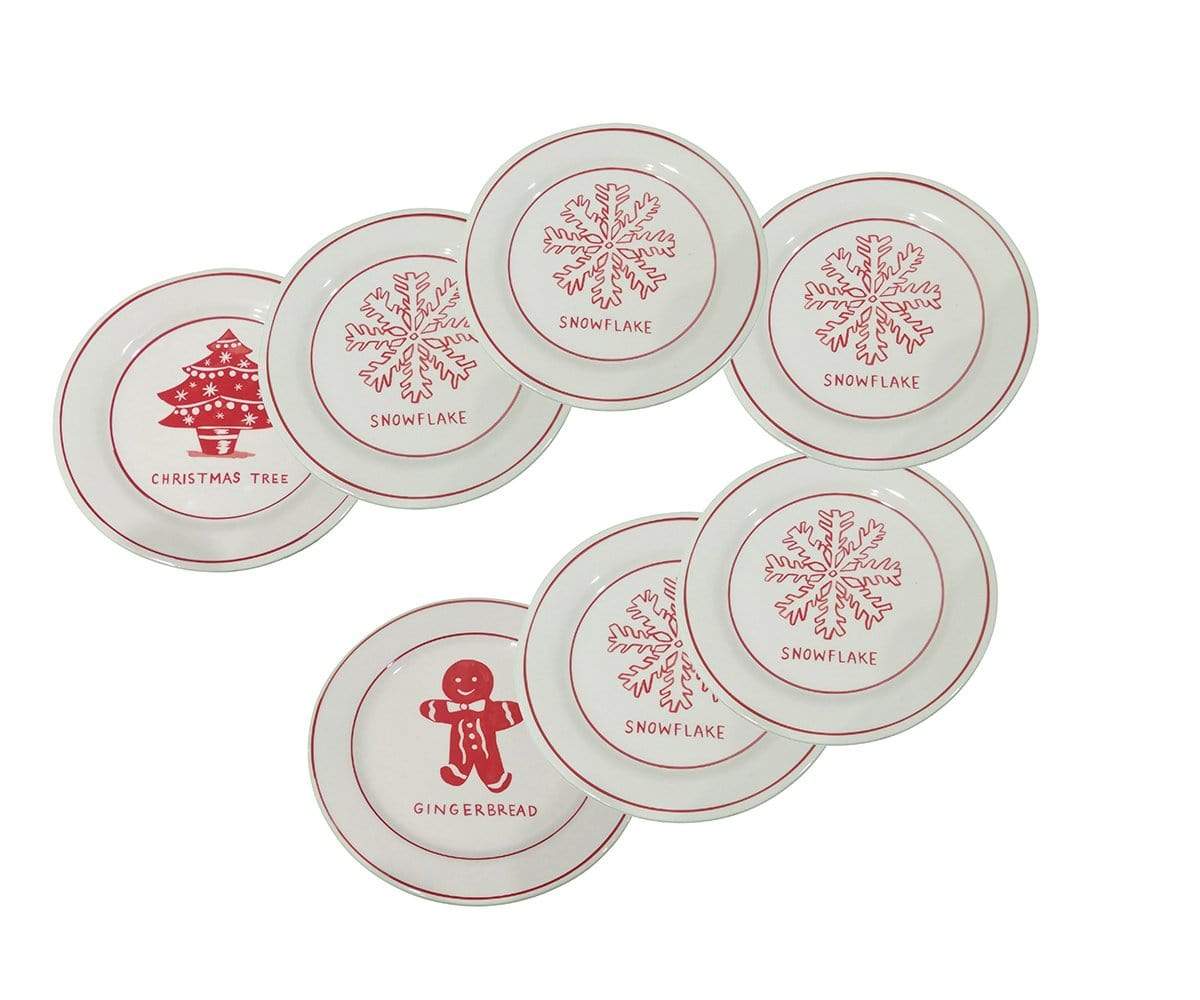 MOLLY HATCH Kitchenware MOLLY HATCH - Christmas Plates - 7 Pieces