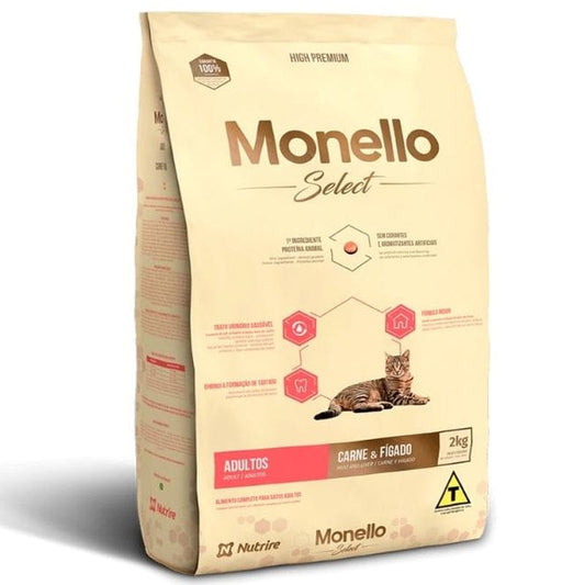 MONELLO Pet Supplies MONELLO SELECT - Adult Dry Food With Meat & Liver-2KG-7KG-15KG