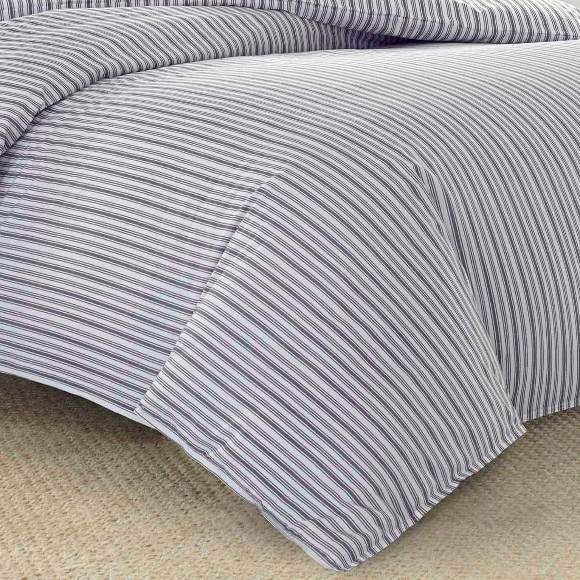 Nautica Comforter/Quilt/Duvet Queen Coleridge Stripe Duvet + Sheet Set - 5 Pieces