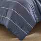 NAUTICA Comforter/Quilt/Duvet Full Queen / Navy/White Stripes NAUTICA - Candler Duvet Cover Set - 3 Pieces
