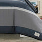 NAUTICA Comforter/Quilt/Duvet Full-Queen / Multi-color NAUTICA - Rendon Charcoal Striped Cotton Comforter - 1 Piece