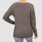 ND NEW DIRECTIONS Womens Tops Large / Grey Long Sleeve Top