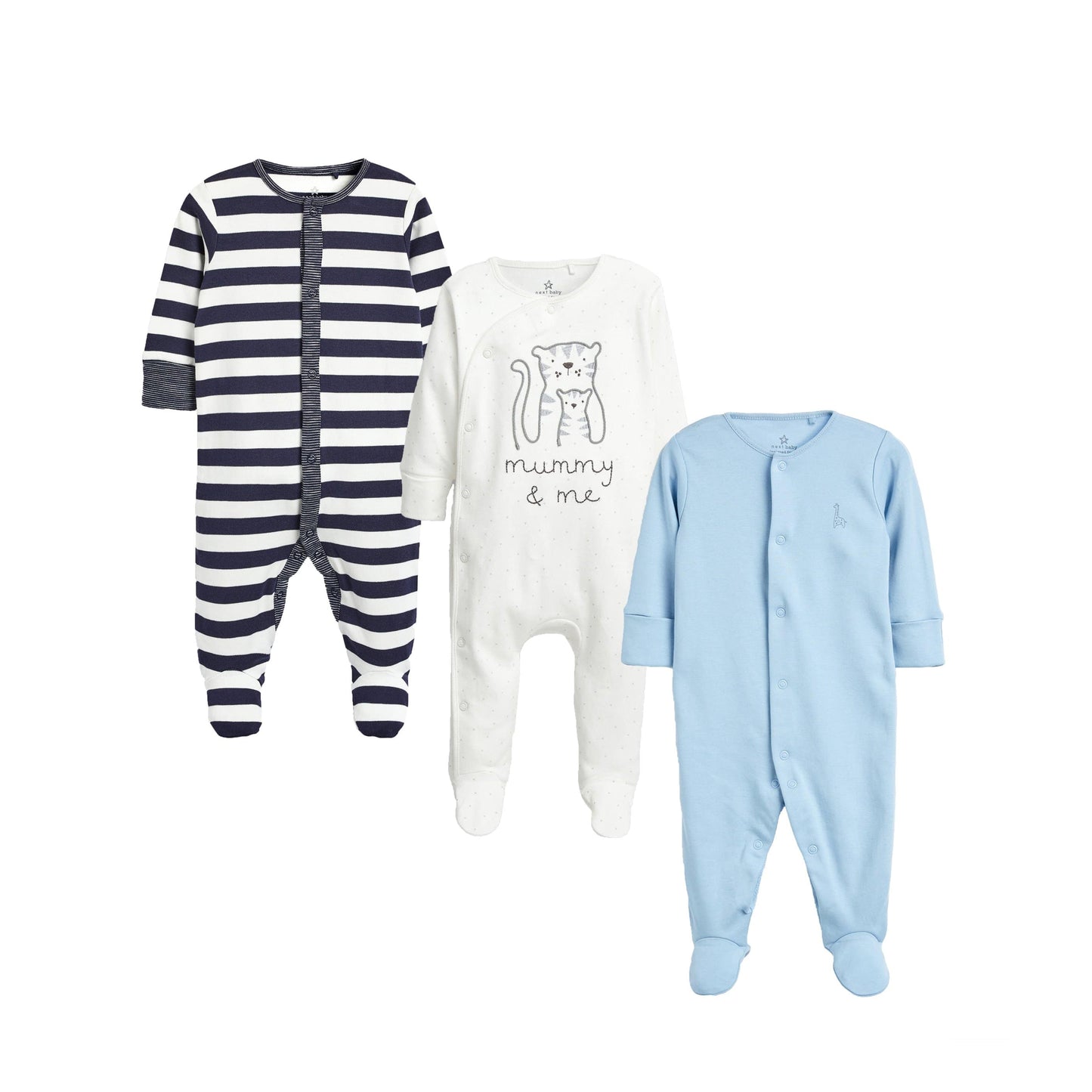 Next Apparel up to 1 month NEXT - Baby footed Overall Set