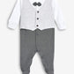 Next Baby Boy NEXT - Baby Smart Bow Tie Footed Romper