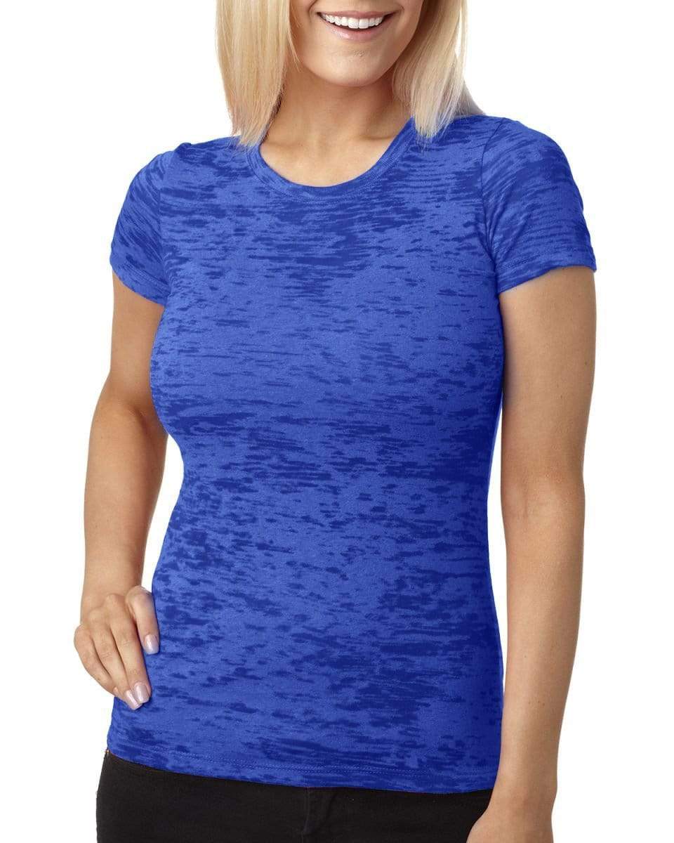Next Level Womens Tops S / Blue Tri-Blend Crew Shirt