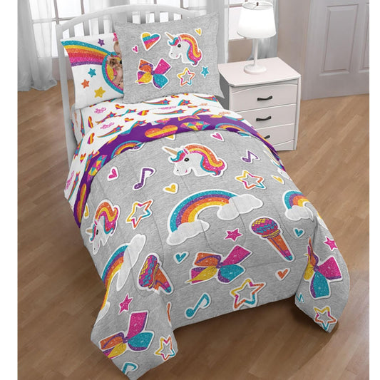 NICKELODEON Sheet Sets Twin / Multi-Color NICKELODEON - Rainbow Sparkle 6-Pieces Twin Comforter Set Bedding