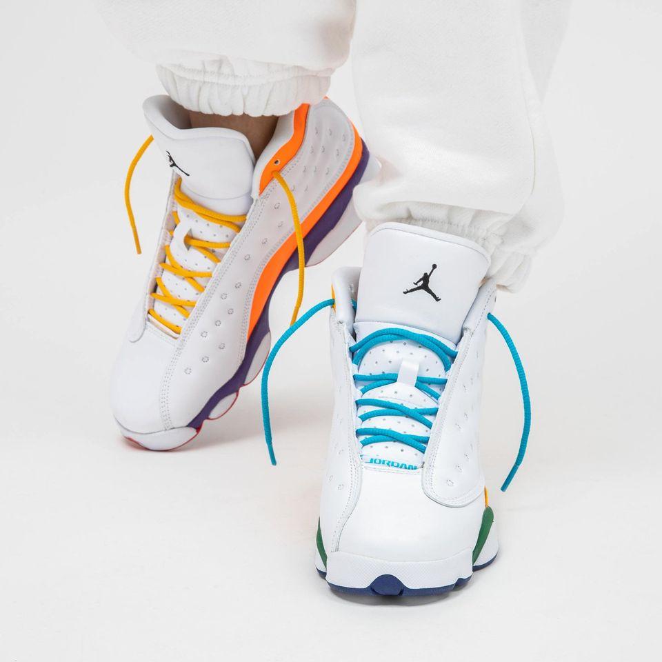 NIKE Athletic Shoes 35.5 / White/Multicolor Air Jordan 13 retro