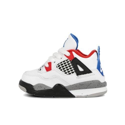 NIKE Athletic Shoes 23.5 / White / Military Blue / Fire Red / Tech Grey Air Jordan 4 Retro TD