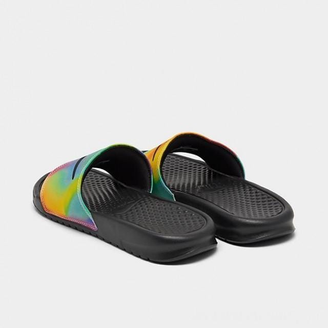 NIKE Benassi JDI Print Tie Dye Slide Sandals