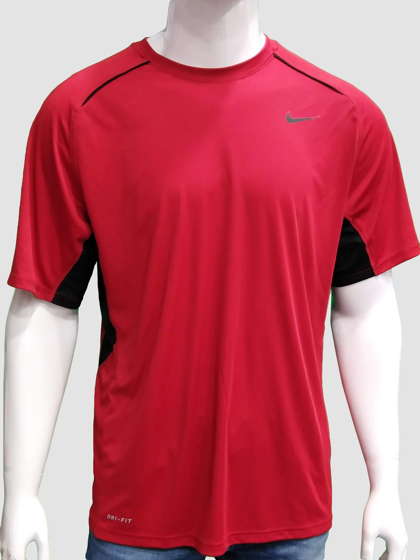 Nike Mens sports Large / Red Black Nike Dri-FIT Tee