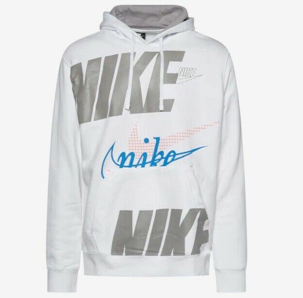 Nike Mens Tops Large / White Evolution Of The Swoosh Hoodie