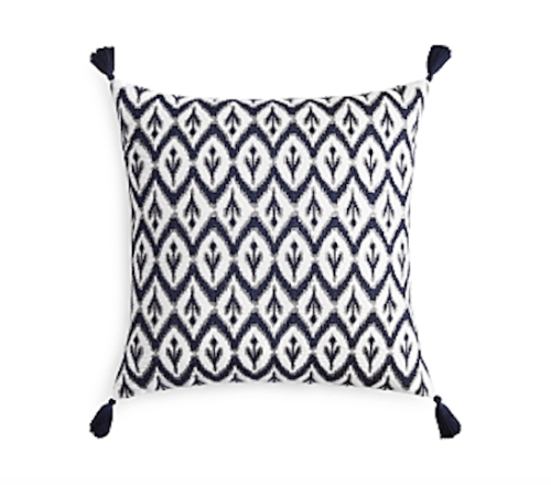 Oake Pillows Ines Ikat Embroidered Decorative Pillow