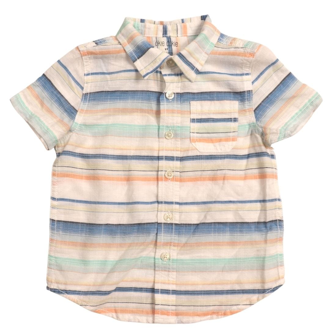 OKIE DOKIE Baby Boy 3 Years / Multi-Color OKIE DOKIE - Baby -  Striped Short Sleeve Top