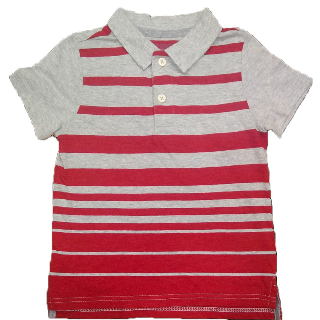 OKIE DOKIE Boys Tops 5 Years / Grey OKIE DOKIE - Kids - Striped Short Sleeve Polo Shirt