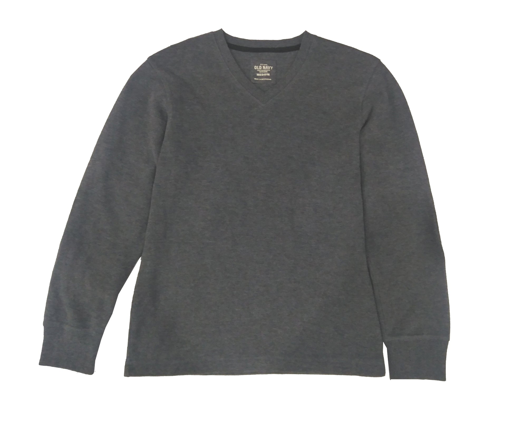 OLD NAVY Mens Tops Medium / Grey OLD NAVY - V-Neck Soft Wool Sweater