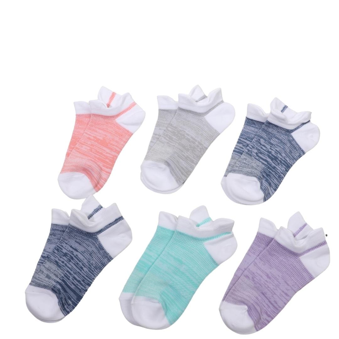 PEDS Socks M / Multi-Color PEDS - All Day Active Liners 6 Pieces Set